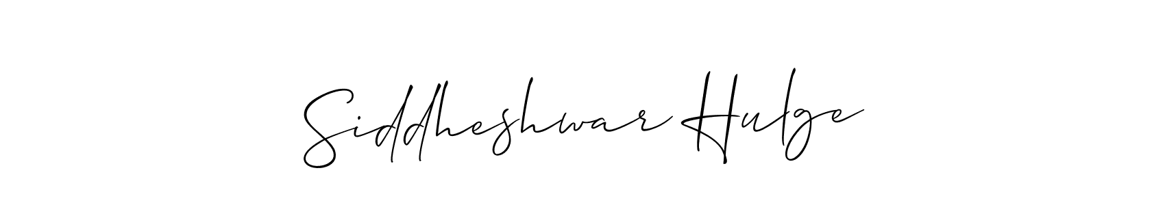 Allison_Script is a professional signature style that is perfect for those who want to add a touch of class to their signature. It is also a great choice for those who want to make their signature more unique. Get Siddheshwar Hulge name to fancy signature for free. Siddheshwar Hulge signature style 2 images and pictures png