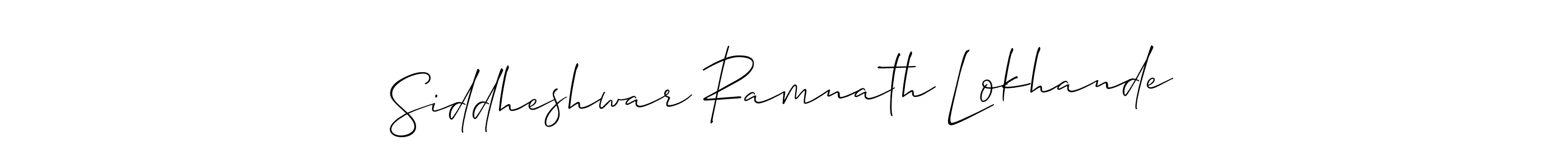 How to make Siddheshwar Ramnath Lokhande signature? Allison_Script is a professional autograph style. Create handwritten signature for Siddheshwar Ramnath Lokhande name. Siddheshwar Ramnath Lokhande signature style 2 images and pictures png