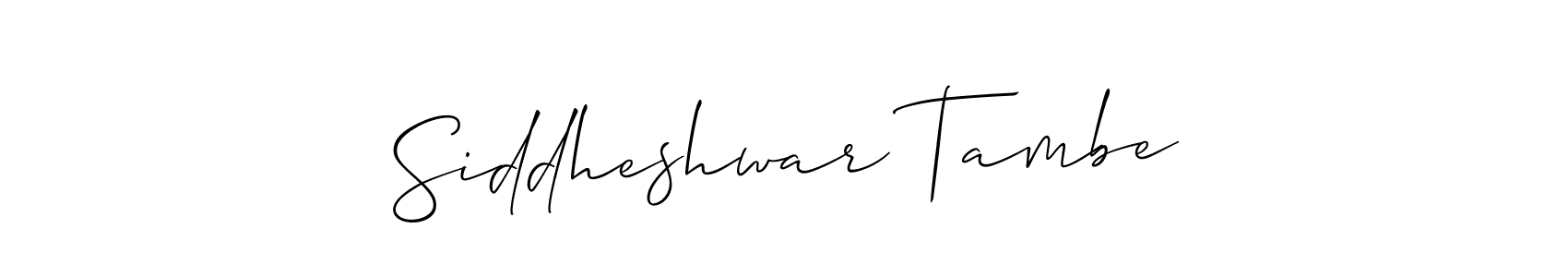 Make a beautiful signature design for name Siddheshwar Tambe. With this signature (Allison_Script) style, you can create a handwritten signature for free. Siddheshwar Tambe signature style 2 images and pictures png