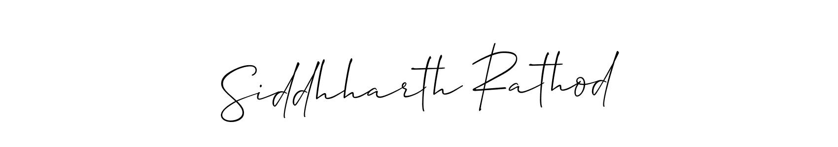 Design your own signature with our free online signature maker. With this signature software, you can create a handwritten (Allison_Script) signature for name Siddhharth Rathod. Siddhharth Rathod signature style 2 images and pictures png