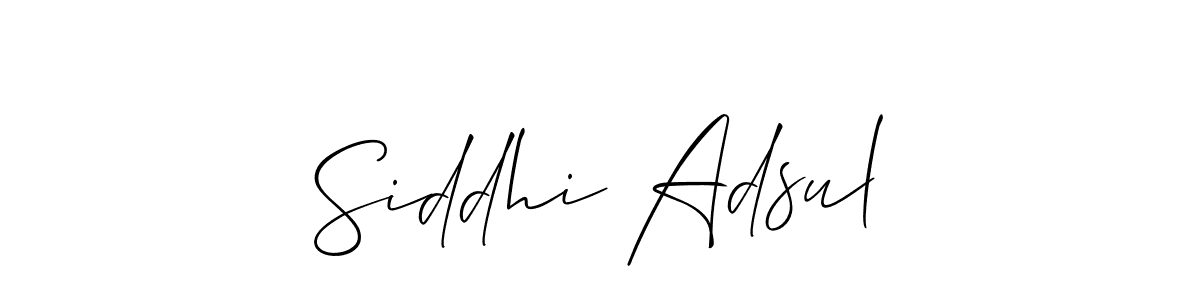 How to make Siddhi Adsul name signature. Use Allison_Script style for creating short signs online. This is the latest handwritten sign. Siddhi Adsul signature style 2 images and pictures png