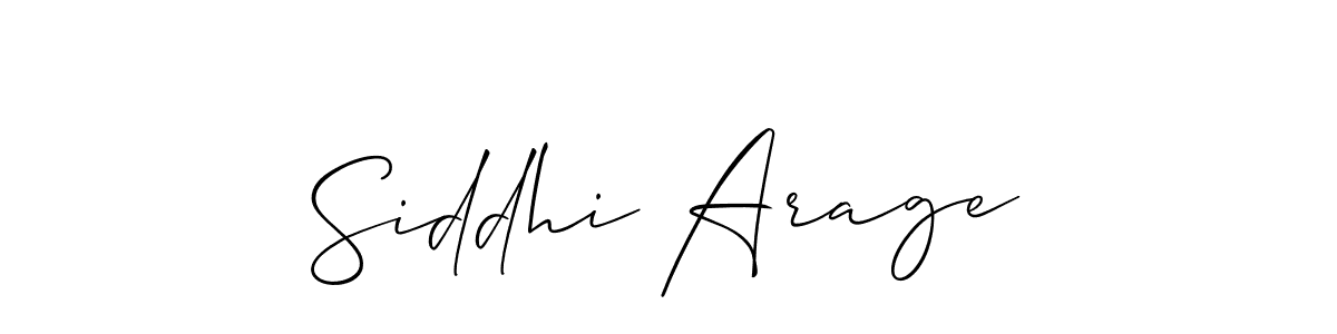 You should practise on your own different ways (Allison_Script) to write your name (Siddhi Arage) in signature. don't let someone else do it for you. Siddhi Arage signature style 2 images and pictures png