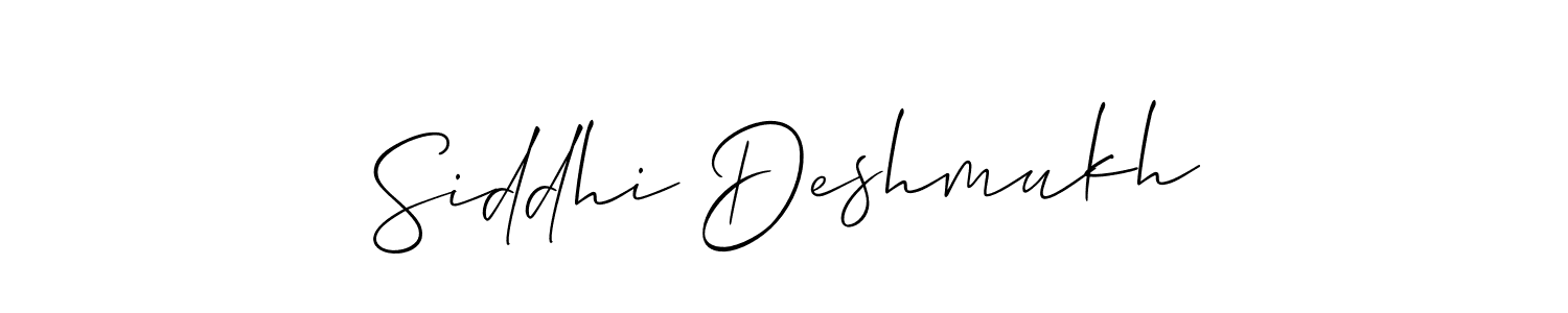 Make a beautiful signature design for name Siddhi Deshmukh. With this signature (Allison_Script) style, you can create a handwritten signature for free. Siddhi Deshmukh signature style 2 images and pictures png