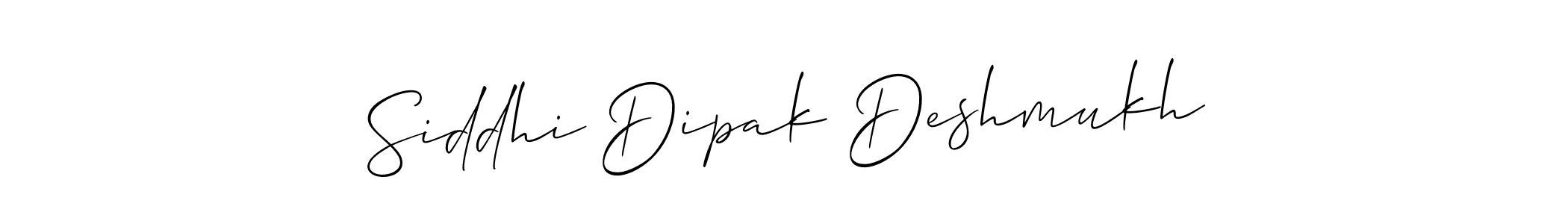 Allison_Script is a professional signature style that is perfect for those who want to add a touch of class to their signature. It is also a great choice for those who want to make their signature more unique. Get Siddhi Dipak Deshmukh name to fancy signature for free. Siddhi Dipak Deshmukh signature style 2 images and pictures png