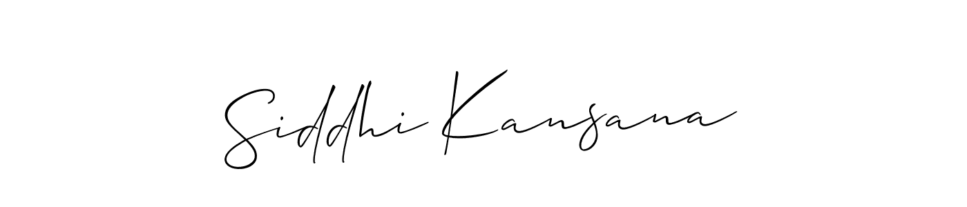 The best way (Allison_Script) to make a short signature is to pick only two or three words in your name. The name Siddhi Kansana include a total of six letters. For converting this name. Siddhi Kansana signature style 2 images and pictures png