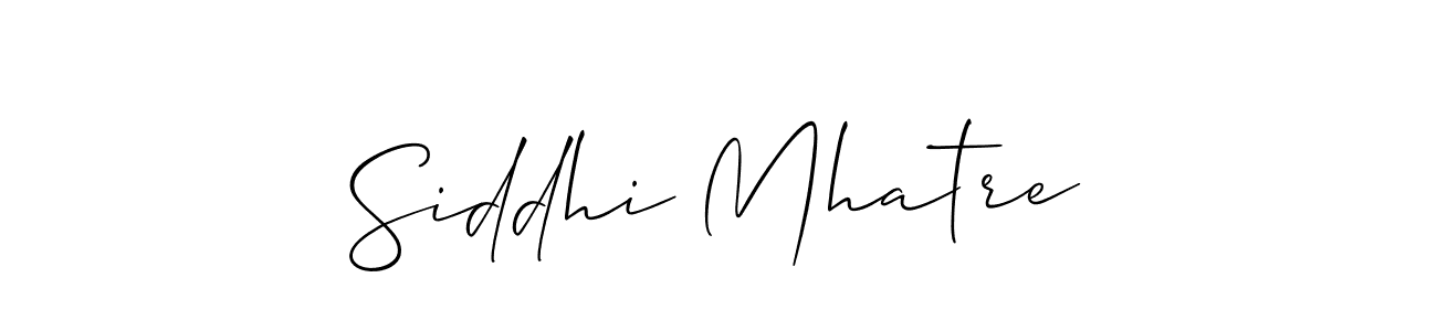 Design your own signature with our free online signature maker. With this signature software, you can create a handwritten (Allison_Script) signature for name Siddhi Mhatre. Siddhi Mhatre signature style 2 images and pictures png