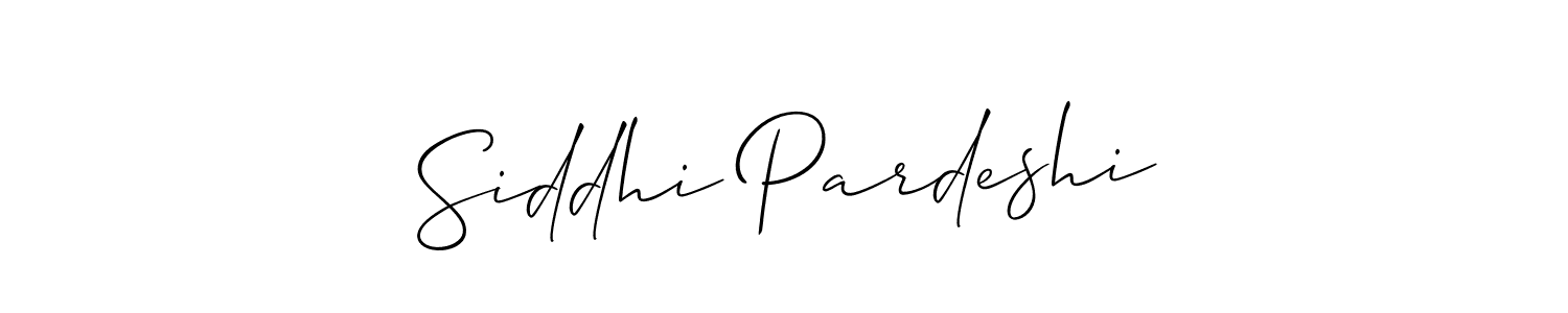 if you are searching for the best signature style for your name Siddhi Pardeshi. so please give up your signature search. here we have designed multiple signature styles  using Allison_Script. Siddhi Pardeshi signature style 2 images and pictures png