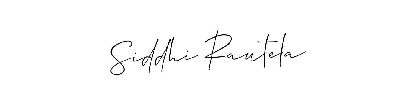 Make a beautiful signature design for name Siddhi Rautela. With this signature (Allison_Script) style, you can create a handwritten signature for free. Siddhi Rautela signature style 2 images and pictures png