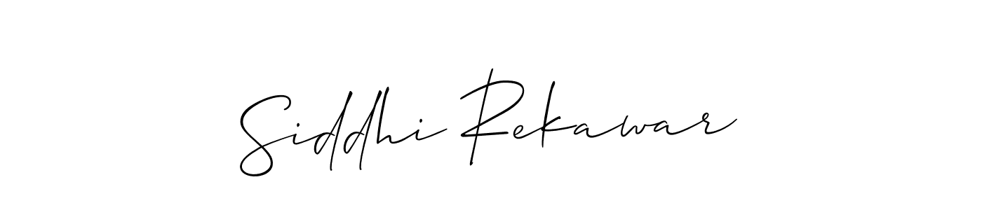 Also You can easily find your signature by using the search form. We will create Siddhi Rekawar name handwritten signature images for you free of cost using Allison_Script sign style. Siddhi Rekawar signature style 2 images and pictures png