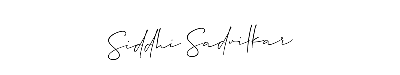 Design your own signature with our free online signature maker. With this signature software, you can create a handwritten (Allison_Script) signature for name Siddhi Sadvilkar. Siddhi Sadvilkar signature style 2 images and pictures png