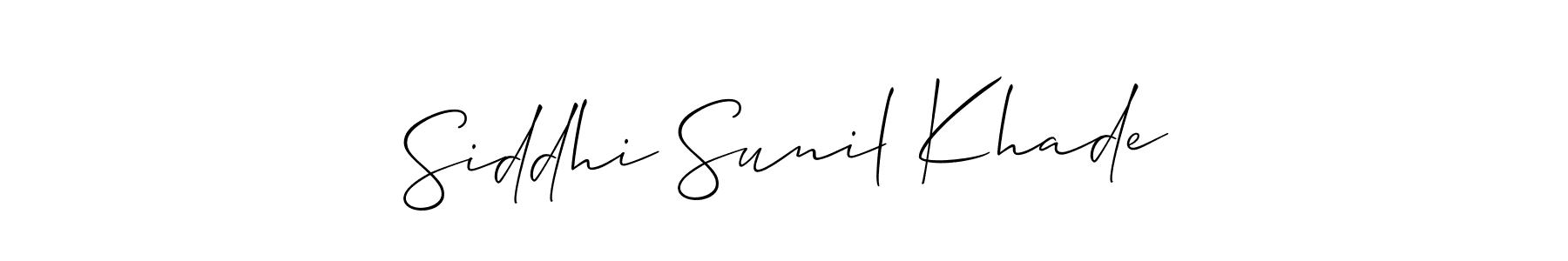 Also we have Siddhi Sunil Khade name is the best signature style. Create professional handwritten signature collection using Allison_Script autograph style. Siddhi Sunil Khade signature style 2 images and pictures png