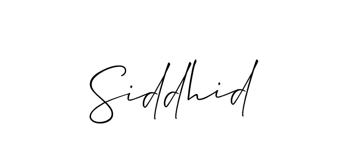 Also we have Siddhid name is the best signature style. Create professional handwritten signature collection using Allison_Script autograph style. Siddhid signature style 2 images and pictures png