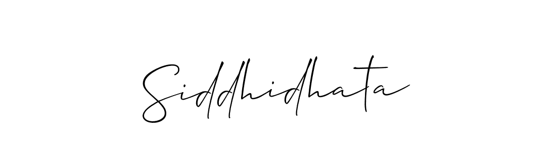 Design your own signature with our free online signature maker. With this signature software, you can create a handwritten (Allison_Script) signature for name Siddhidhata. Siddhidhata signature style 2 images and pictures png