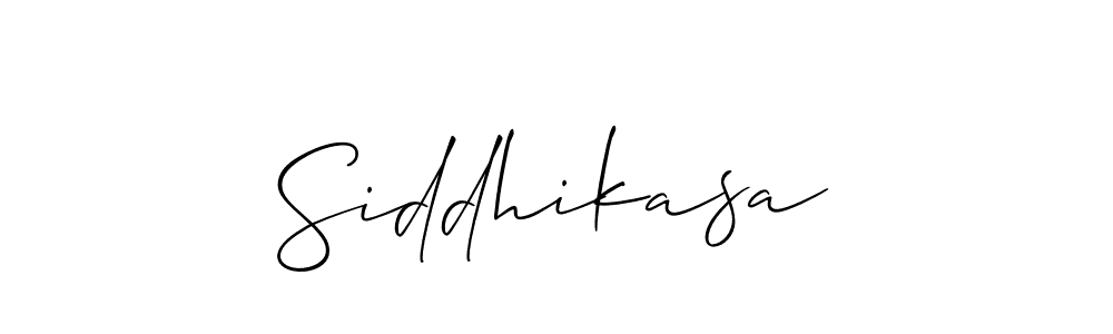 Also we have Siddhikasa name is the best signature style. Create professional handwritten signature collection using Allison_Script autograph style. Siddhikasa signature style 2 images and pictures png