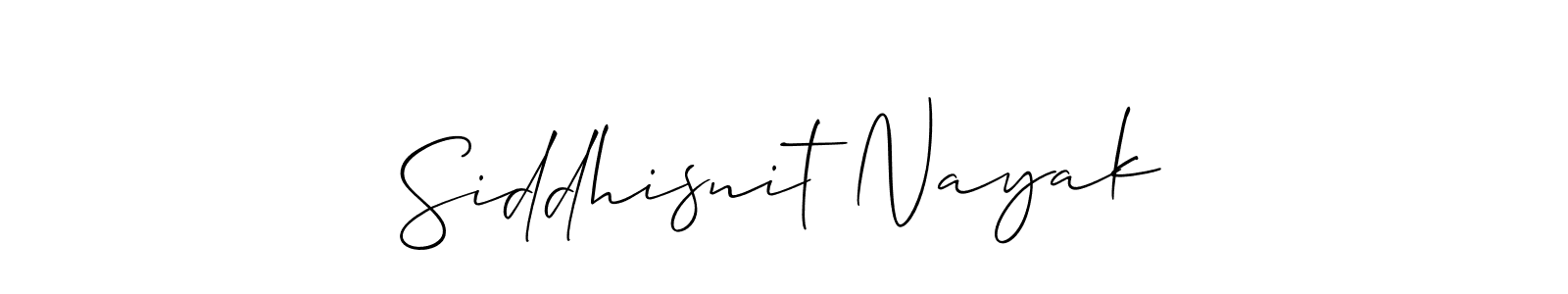 Create a beautiful signature design for name Siddhisnit Nayak. With this signature (Allison_Script) fonts, you can make a handwritten signature for free. Siddhisnit Nayak signature style 2 images and pictures png