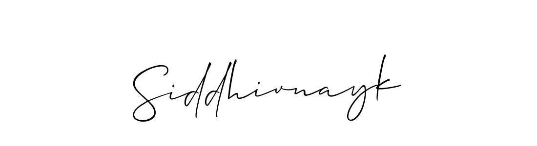 Design your own signature with our free online signature maker. With this signature software, you can create a handwritten (Allison_Script) signature for name Siddhivnayk. Siddhivnayk signature style 2 images and pictures png