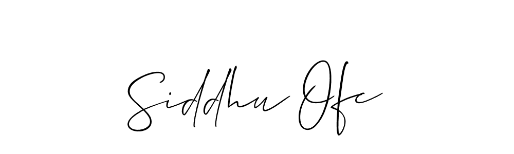 How to make Siddhu Ofc signature? Allison_Script is a professional autograph style. Create handwritten signature for Siddhu Ofc name. Siddhu Ofc signature style 2 images and pictures png