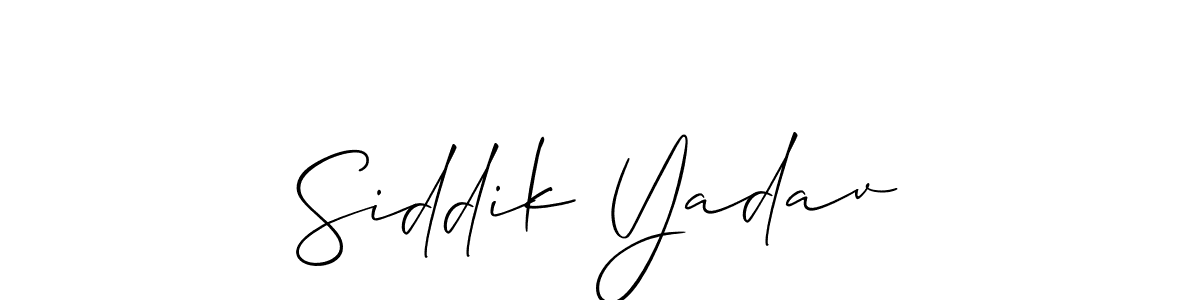 Also You can easily find your signature by using the search form. We will create Siddik Yadav name handwritten signature images for you free of cost using Allison_Script sign style. Siddik Yadav signature style 2 images and pictures png