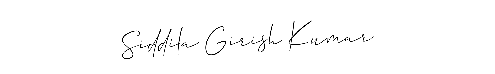 How to make Siddila Girish Kumar signature? Allison_Script is a professional autograph style. Create handwritten signature for Siddila Girish Kumar name. Siddila Girish Kumar signature style 2 images and pictures png