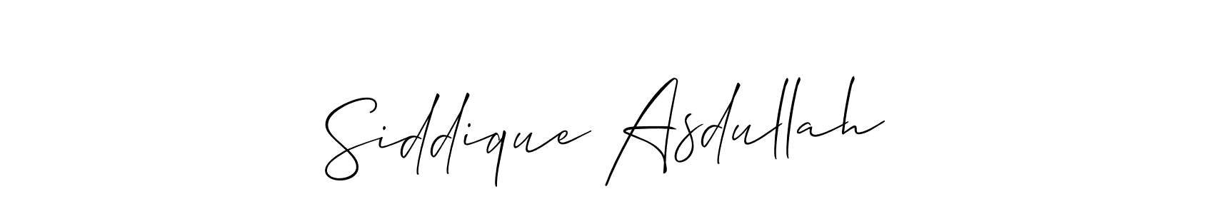 Create a beautiful signature design for name Siddique Asdullah. With this signature (Allison_Script) fonts, you can make a handwritten signature for free. Siddique Asdullah signature style 2 images and pictures png