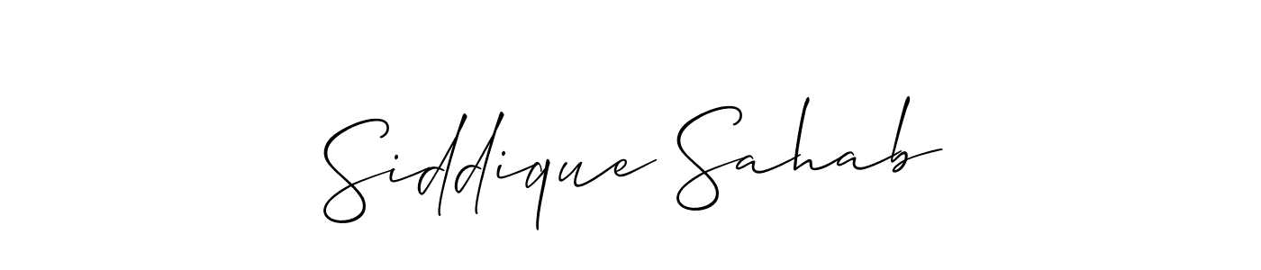 Also You can easily find your signature by using the search form. We will create Siddique Sahab name handwritten signature images for you free of cost using Allison_Script sign style. Siddique Sahab signature style 2 images and pictures png