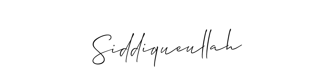 How to make Siddiqueullah signature? Allison_Script is a professional autograph style. Create handwritten signature for Siddiqueullah name. Siddiqueullah signature style 2 images and pictures png