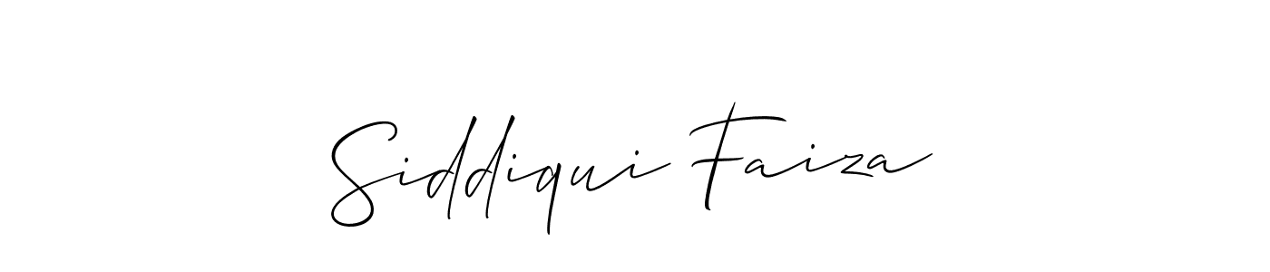 It looks lik you need a new signature style for name Siddiqui Faiza. Design unique handwritten (Allison_Script) signature with our free signature maker in just a few clicks. Siddiqui Faiza signature style 2 images and pictures png