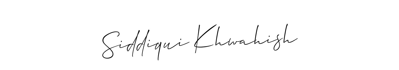 How to Draw Siddiqui Khwahish signature style? Allison_Script is a latest design signature styles for name Siddiqui Khwahish. Siddiqui Khwahish signature style 2 images and pictures png