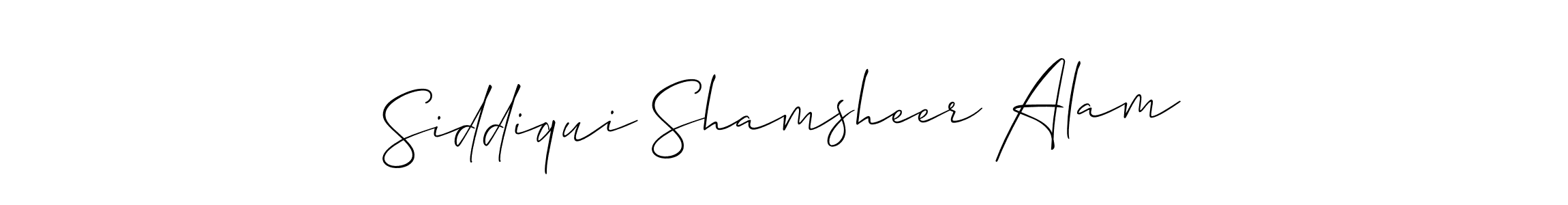 Make a short Siddiqui Shamsheer Alam signature style. Manage your documents anywhere anytime using Allison_Script. Create and add eSignatures, submit forms, share and send files easily. Siddiqui Shamsheer Alam signature style 2 images and pictures png