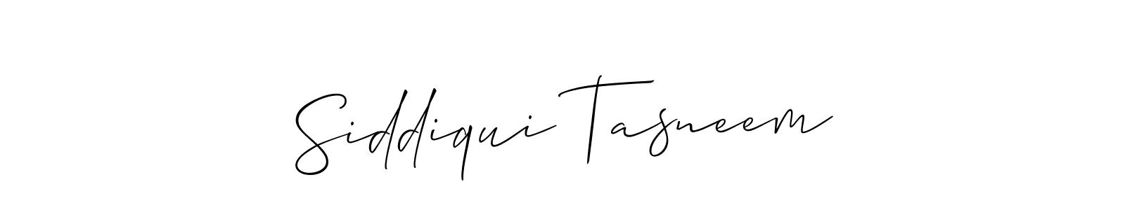 Create a beautiful signature design for name Siddiqui Tasneem. With this signature (Allison_Script) fonts, you can make a handwritten signature for free. Siddiqui Tasneem signature style 2 images and pictures png