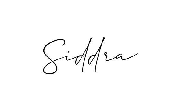 How to make Siddra signature? Allison_Script is a professional autograph style. Create handwritten signature for Siddra name. Siddra signature style 2 images and pictures png