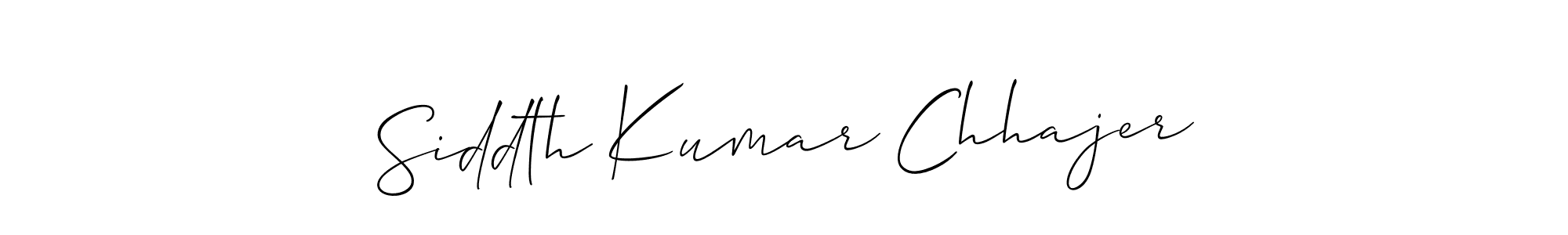 Similarly Allison_Script is the best handwritten signature design. Signature creator online .You can use it as an online autograph creator for name Siddth Kumar Chhajer. Siddth Kumar Chhajer signature style 2 images and pictures png