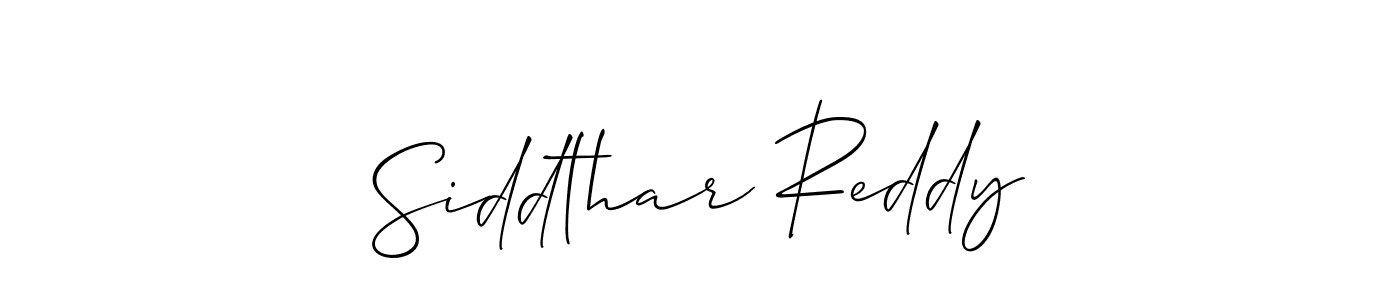 How to make Siddthar Reddy name signature. Use Allison_Script style for creating short signs online. This is the latest handwritten sign. Siddthar Reddy signature style 2 images and pictures png