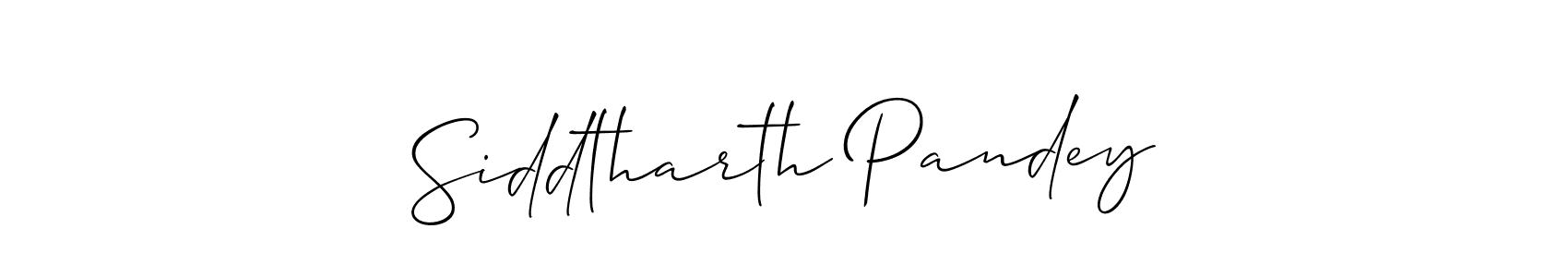 Design your own signature with our free online signature maker. With this signature software, you can create a handwritten (Allison_Script) signature for name Siddtharth Pandey. Siddtharth Pandey signature style 2 images and pictures png