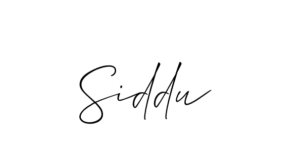 Design your own signature with our free online signature maker. With this signature software, you can create a handwritten (Allison_Script) signature for name Siddu . Siddu  signature style 2 images and pictures png