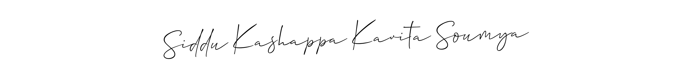 How to Draw Siddu Kashappa Kavita Soumya signature style? Allison_Script is a latest design signature styles for name Siddu Kashappa Kavita Soumya. Siddu Kashappa Kavita Soumya signature style 2 images and pictures png