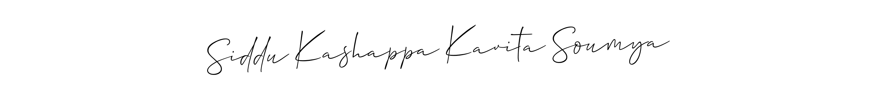 You should practise on your own different ways (Allison_Script) to write your name (Siddu Kashappa Kavita Soumya) in signature. don't let someone else do it for you. Siddu Kashappa Kavita Soumya signature style 2 images and pictures png