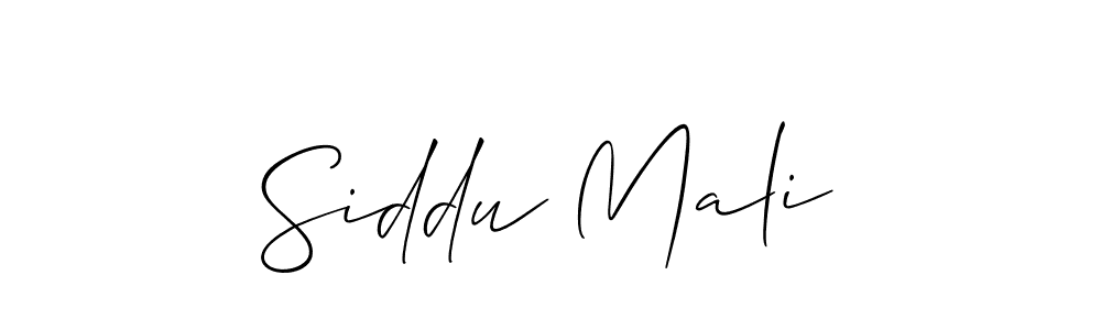 How to make Siddu Mali signature? Allison_Script is a professional autograph style. Create handwritten signature for Siddu Mali name. Siddu Mali signature style 2 images and pictures png