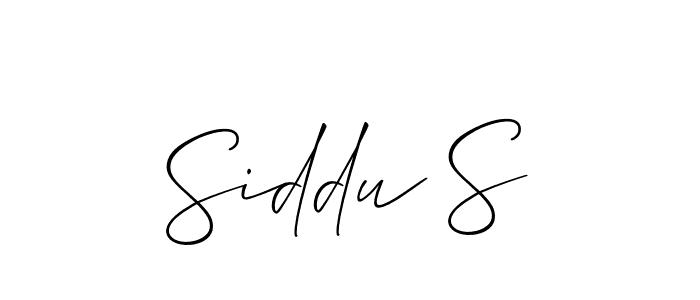 It looks lik you need a new signature style for name Siddu S. Design unique handwritten (Allison_Script) signature with our free signature maker in just a few clicks. Siddu S signature style 2 images and pictures png