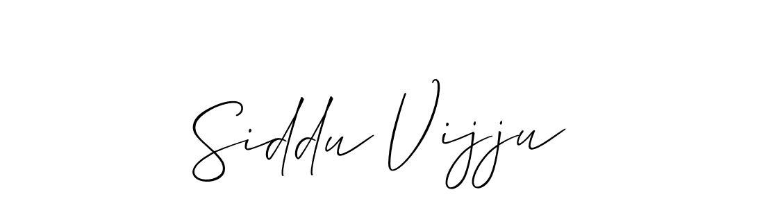 How to make Siddu Vijju signature? Allison_Script is a professional autograph style. Create handwritten signature for Siddu Vijju name. Siddu Vijju signature style 2 images and pictures png