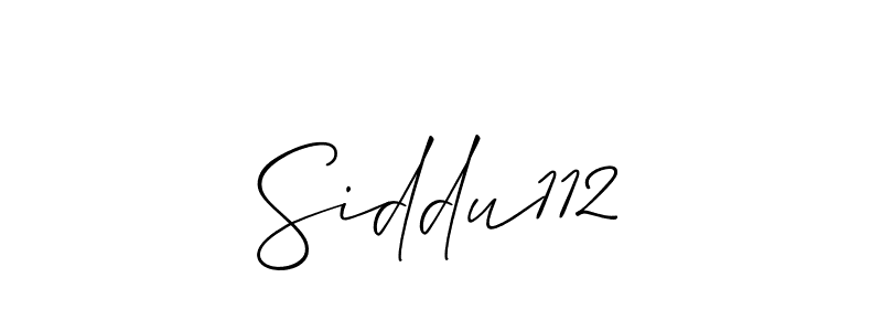 Siddu112 stylish signature style. Best Handwritten Sign (Allison_Script) for my name. Handwritten Signature Collection Ideas for my name Siddu112. Siddu112 signature style 2 images and pictures png