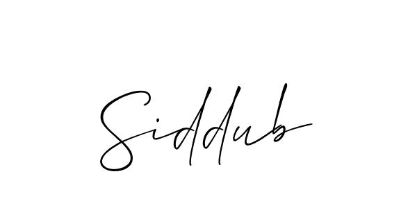 Create a beautiful signature design for name Siddub. With this signature (Allison_Script) fonts, you can make a handwritten signature for free. Siddub signature style 2 images and pictures png