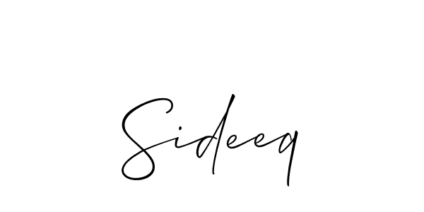 How to make Sideeq name signature. Use Allison_Script style for creating short signs online. This is the latest handwritten sign. Sideeq signature style 2 images and pictures png