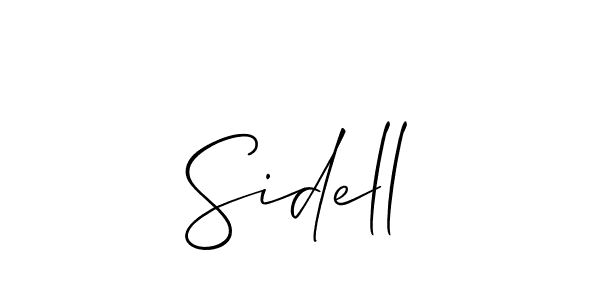 Create a beautiful signature design for name Sidell. With this signature (Allison_Script) fonts, you can make a handwritten signature for free. Sidell signature style 2 images and pictures png