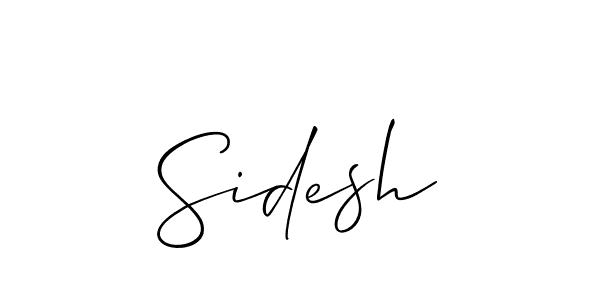 Make a beautiful signature design for name Sidesh. Use this online signature maker to create a handwritten signature for free. Sidesh signature style 2 images and pictures png