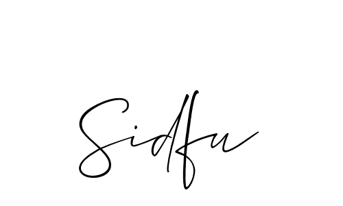 Also we have Sidfu name is the best signature style. Create professional handwritten signature collection using Allison_Script autograph style. Sidfu signature style 2 images and pictures png