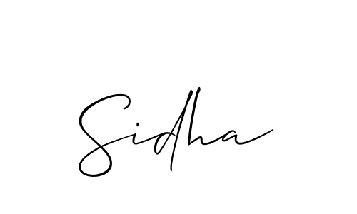 Best and Professional Signature Style for Sidha. Allison_Script Best Signature Style Collection. Sidha signature style 2 images and pictures png