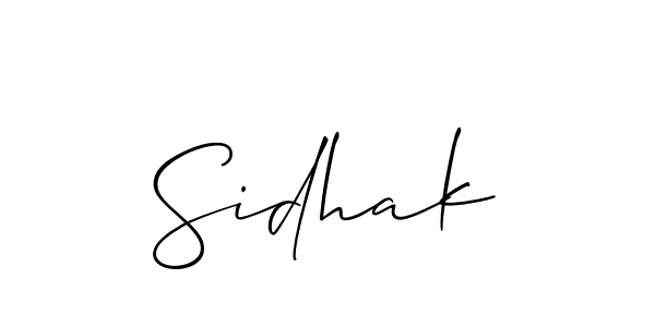 Similarly Allison_Script is the best handwritten signature design. Signature creator online .You can use it as an online autograph creator for name Sidhak. Sidhak signature style 2 images and pictures png