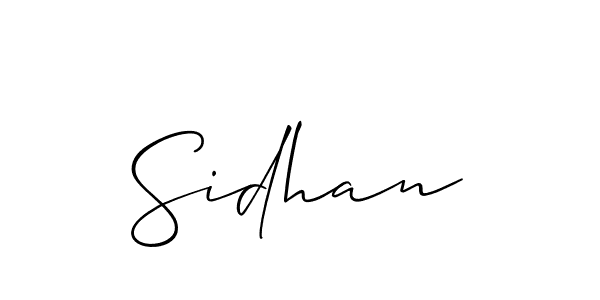 The best way (Allison_Script) to make a short signature is to pick only two or three words in your name. The name Sidhan include a total of six letters. For converting this name. Sidhan signature style 2 images and pictures png