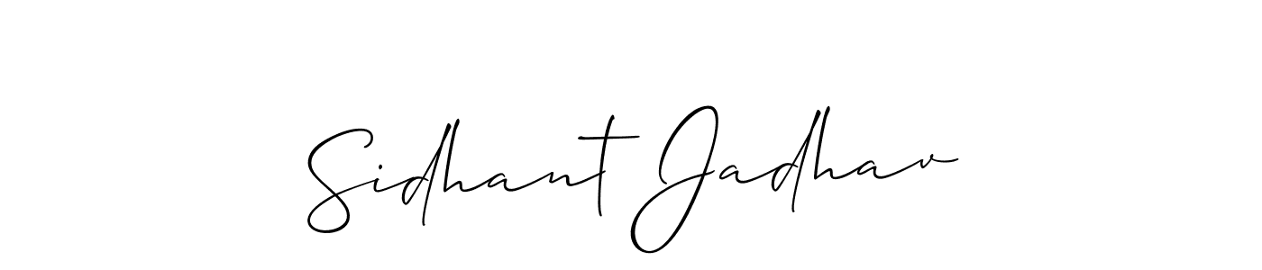 Create a beautiful signature design for name Sidhant Jadhav. With this signature (Allison_Script) fonts, you can make a handwritten signature for free. Sidhant Jadhav signature style 2 images and pictures png